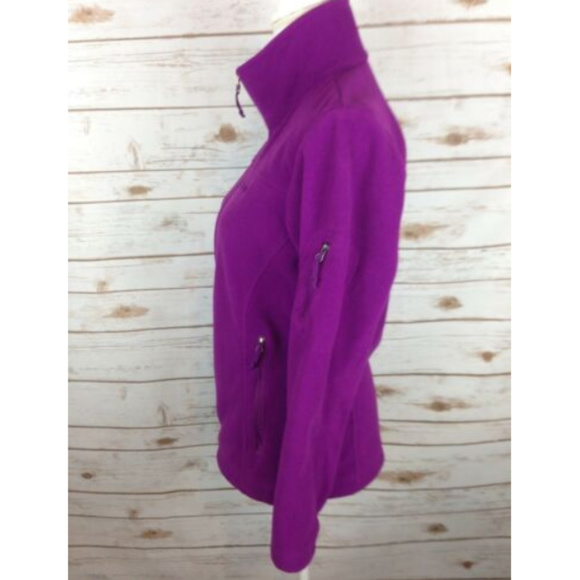 Columbia Size Small Purple Fleece Jacket Full Zip - Picture 2 of 4
